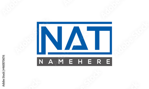 NAT creative three letters logo
