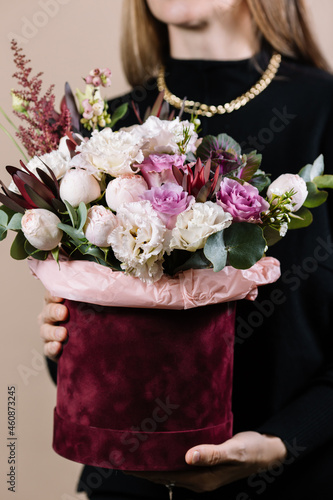 person with flowers