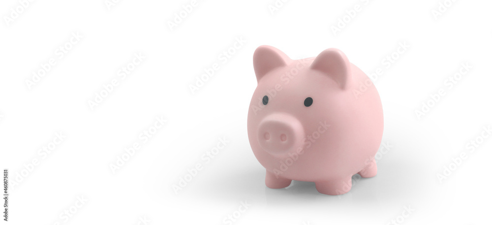 Piggy bank and money saving