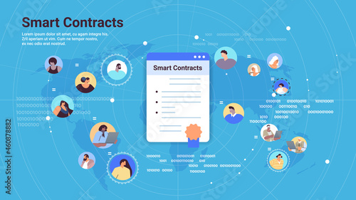 smart contracts process of digital secure transaction by using smart contract blockchain technology
