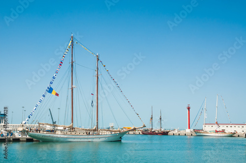 sailboats in the port