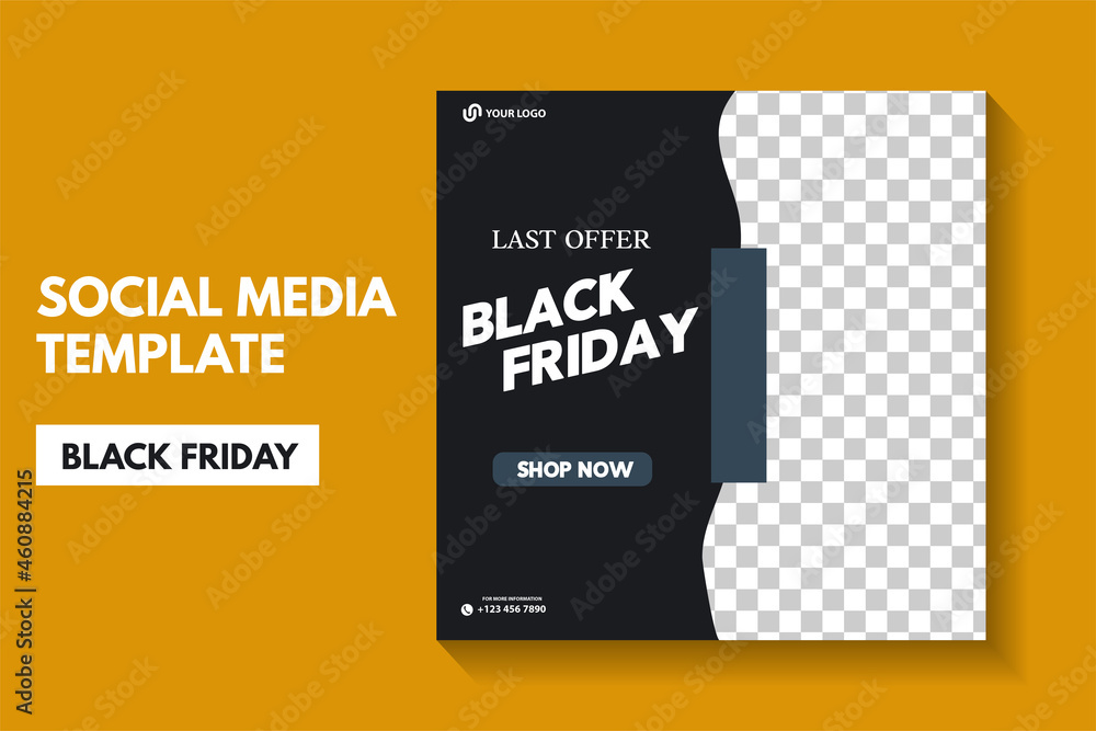 Modern black friday post template with space for photo, black friday sale social media post template. sale banner design Modern black friday post template with space for photo, black friday sale social media post template. sale banner design