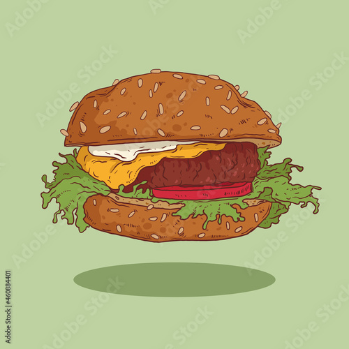 Vector burger illustration
