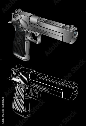 The mighty Desert Eagle recreated in vector!