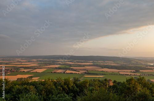 Country landscape in sunshine in Germany