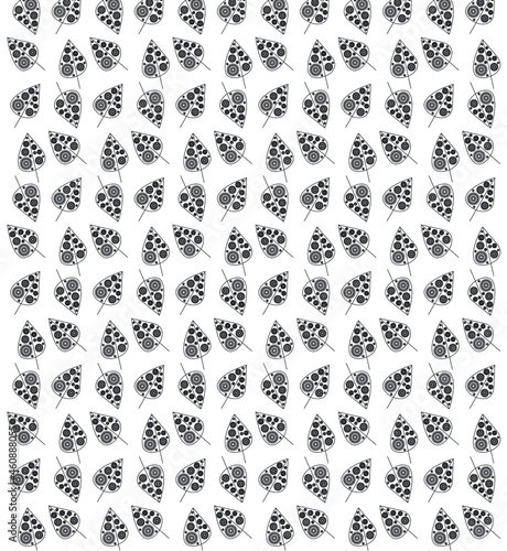 Leaves Seamless Pattern on white background Vector illustration. Natural trendy background.Decorative aesthetic trendy design in leaf style, vector illustration. Ideal for web,print, fashion, fabric. © stefanbalaz