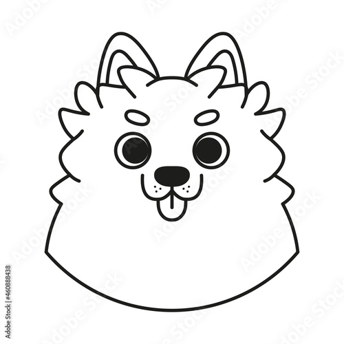 Isolated cute avatar of an alaskan malamute dog breed Vector illustration