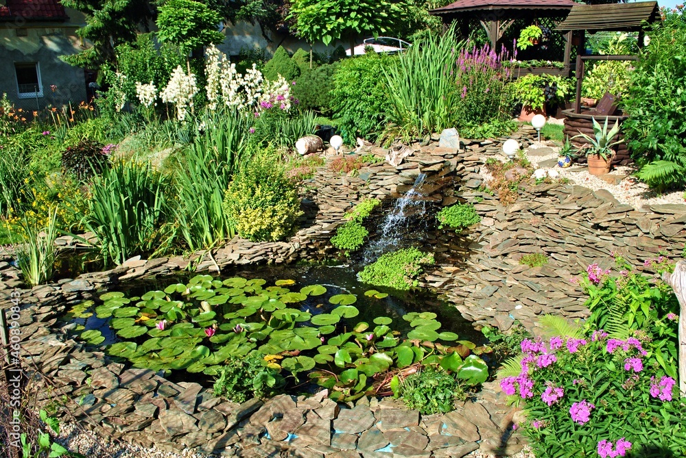 Obraz premium Oczko wodne w ogrodzie