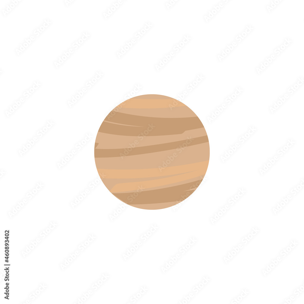 Simple cartoon icon or symbol of planet flat vector illustration isolated. Simple cartoon icon or symbol of planet flat vector illustration isolated.
