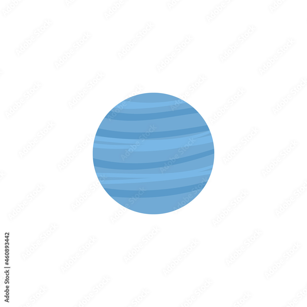 Cartoon icon or symbol of space planet or moon flat vector illustration isolated.