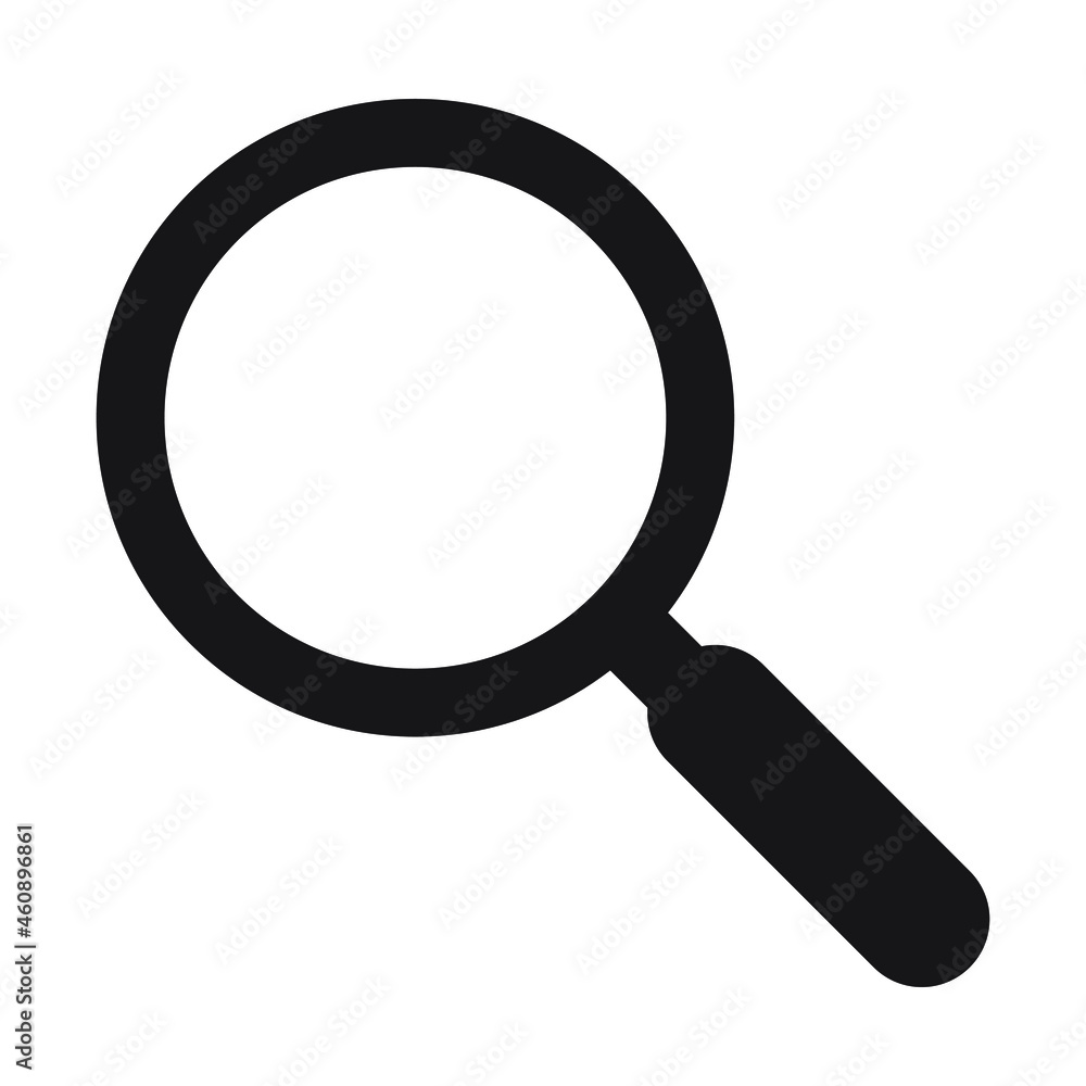 Search icon. Magnifying glass icon, vector magnifier or loupe sign. Search icon. Magnifying glass icon, vector magnifier or loupe sign.