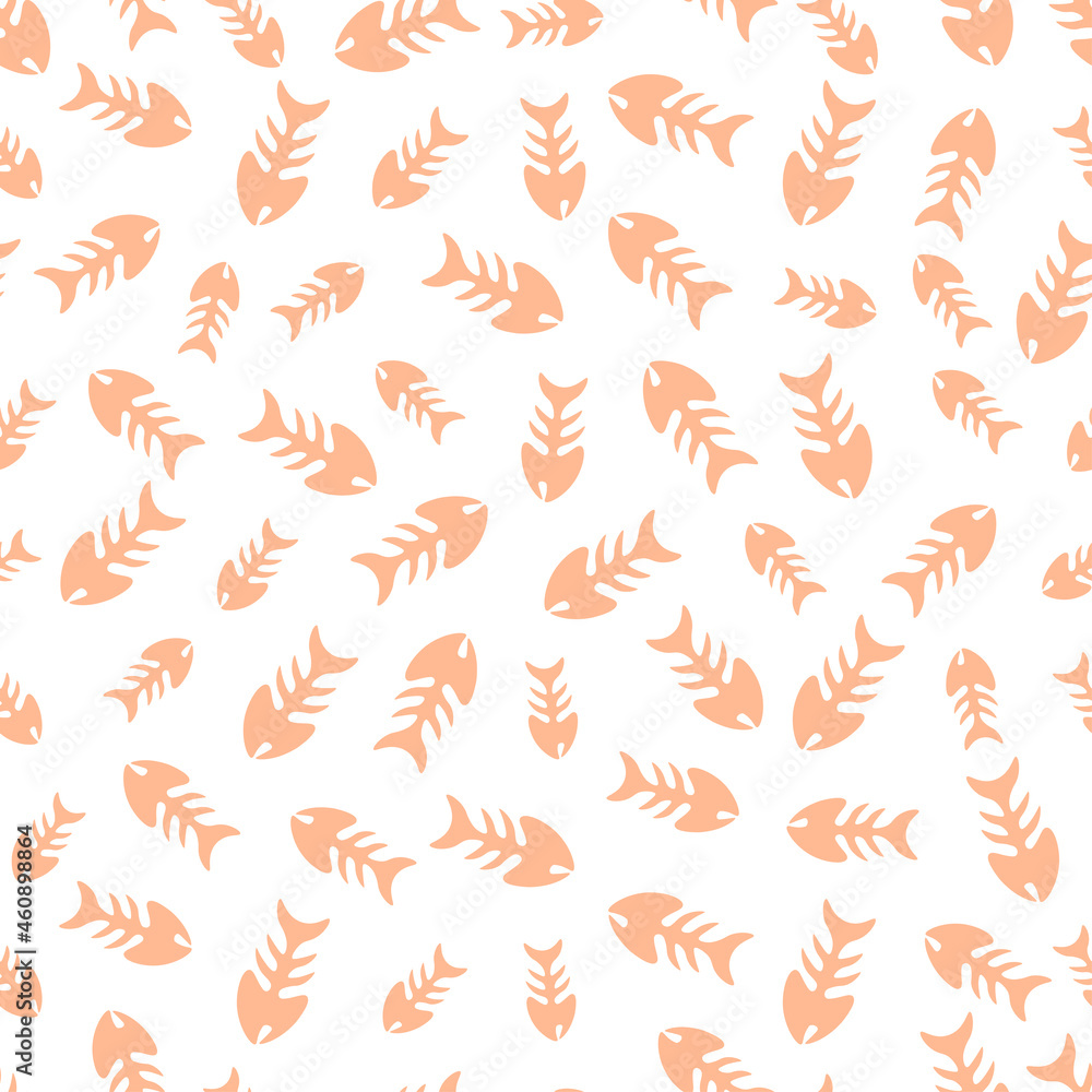 Seamless pattern with fish bones. Seamless pattern with fish bones.