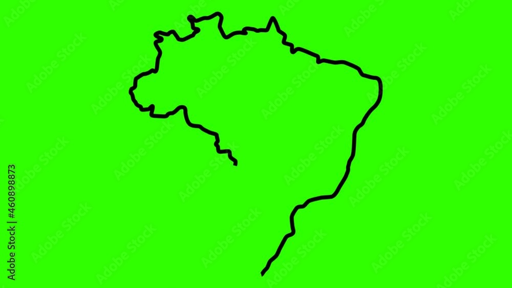 map of Brazil with flag. video illustration. map of Brazil with flag. video illustration.