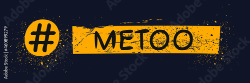 Me too violence hashtag, Vector illustration.