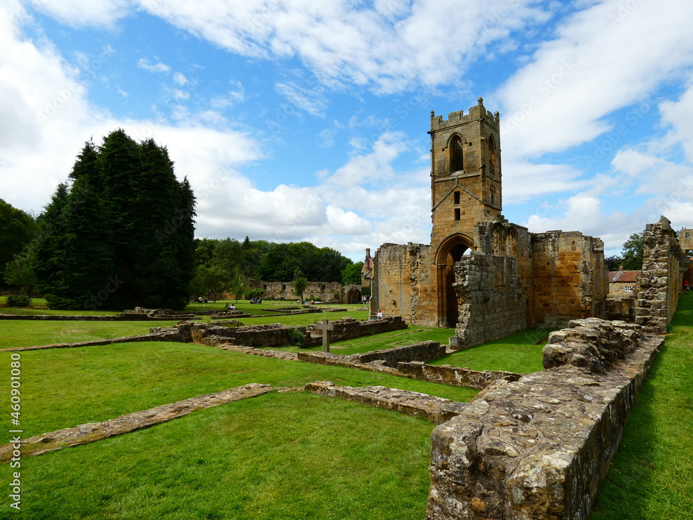 Ruins of Mount Grace Priory, North Yorkshire, England, UK
