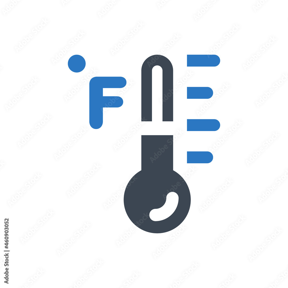 Thermometer fahrenheit icon Thermometer fahrenheit icon