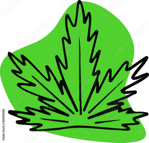 Cannabis original vector illustration. Cannabis line spot design.