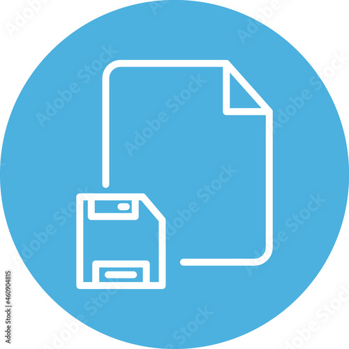 Floppy disk File Isolated Vector icon which can easily modify or edit

