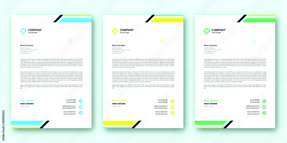 Professional creative letterhead template design for your business Professional creative letterhead template design for your business