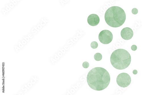 Circles of different diameters painted in watercolor. Monochrome on a white background.