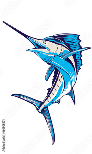 Swordfish vector drawing	