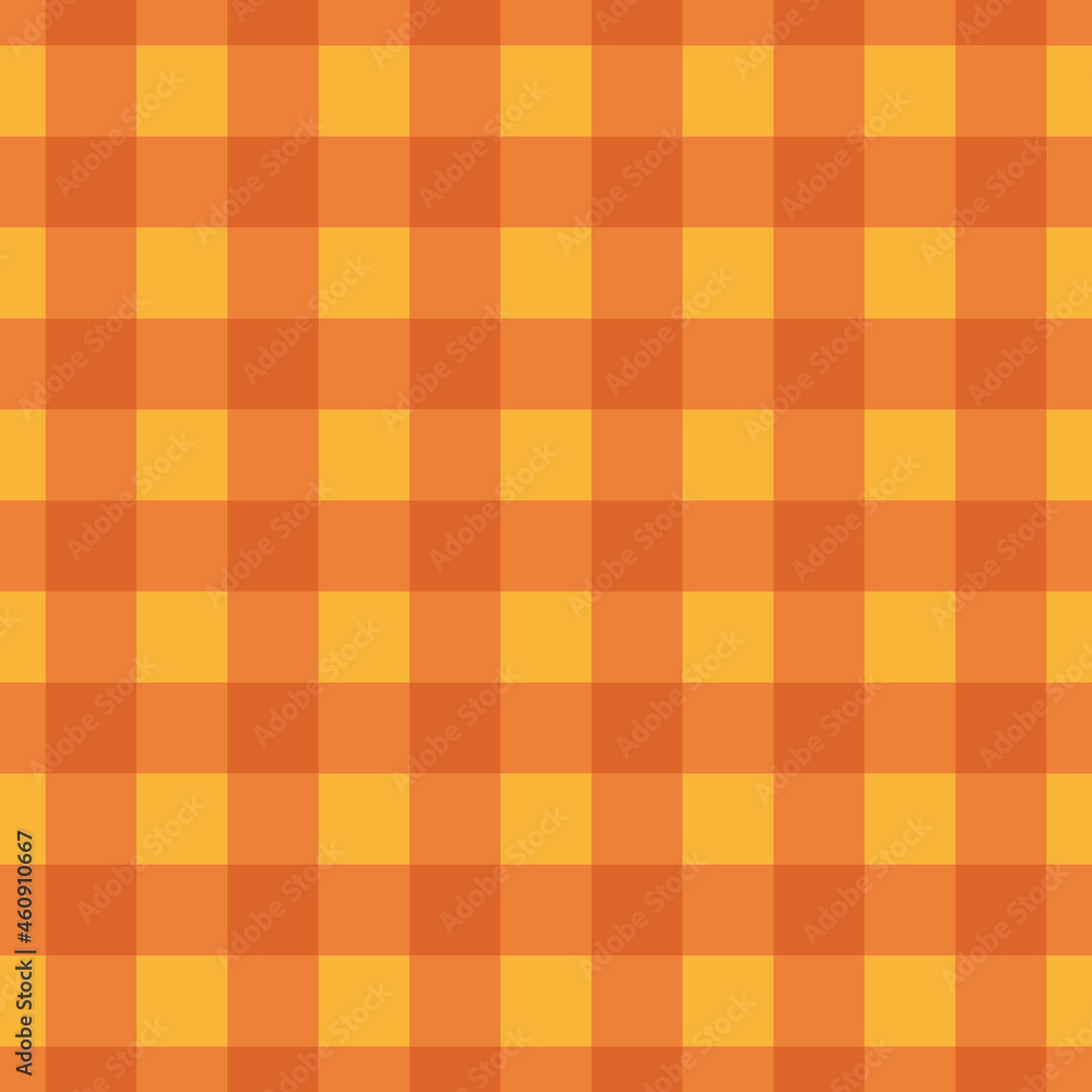Vector seamless pattern of checkered texture isolated on orange background Vector seamless pattern of checkered texture isolated on orange background