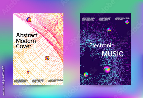 Minimum coverage of a vector. Cover design. Set of modern abstract musical backgrounds. Sound flyer for creating a fashionable cover, banner, poster, booklet...