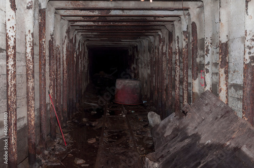 Old abandoned tram tunnel under the Brno Castle Hill