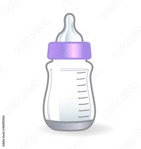 baby bottle full milk formula icon cartoon