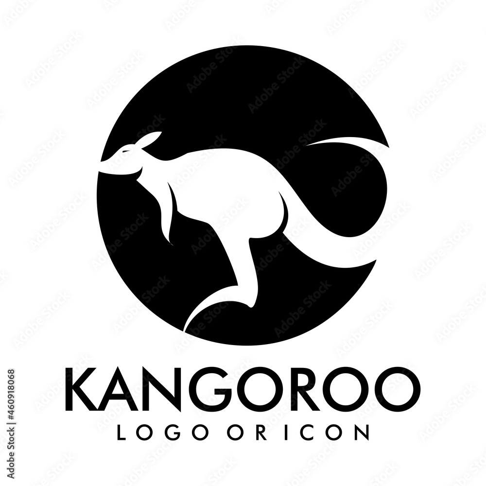 Fototapeta premium KANGAROO LOGO ICON DESIGN VECTOR