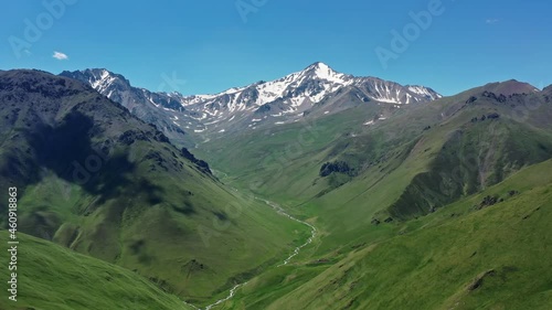 Wallpaper Mural Aerial summer panorama landscape in Caucasus Mountains, Republic of Kabardino-Balkaria, Russia, 4k Torontodigital.ca