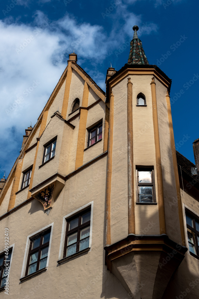 Fototapeta premium Roof gables on historical houses in Donauwörth