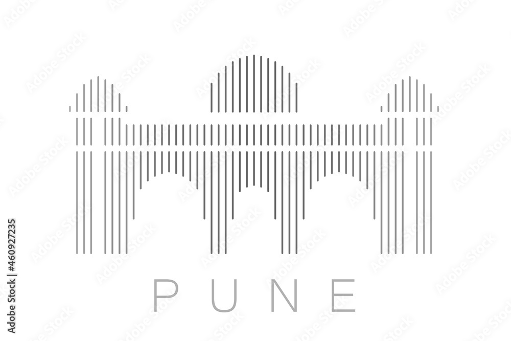 Vertical Bars Pune Landmark Skyline Vertical Bars Pune Landmark Skyline