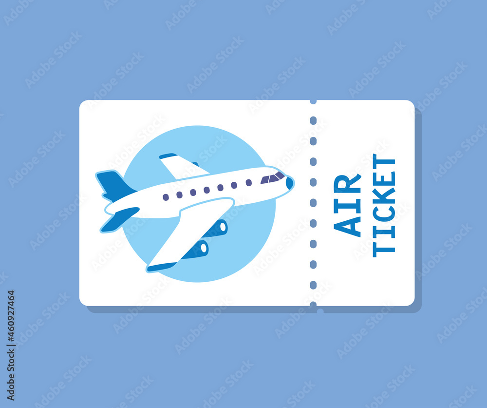 Air ticket icon cartoon flat design vector