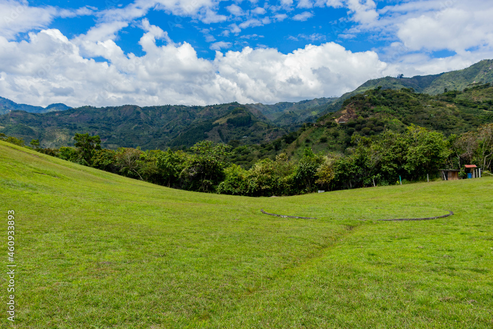 Beautiful natural landscape in the Colombian mountains