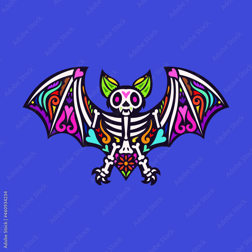 Bat Dia de muertos, Day of the dead Bat Dia de muertos, Day of the dead