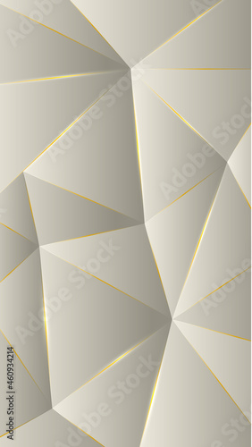polygon, abstract cream, gunmetal gray gradient wallpaper background vector illustration