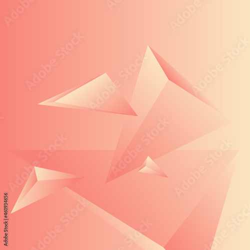 polygon, abstract colorful, sand dollar, coral gradient wallpaper background