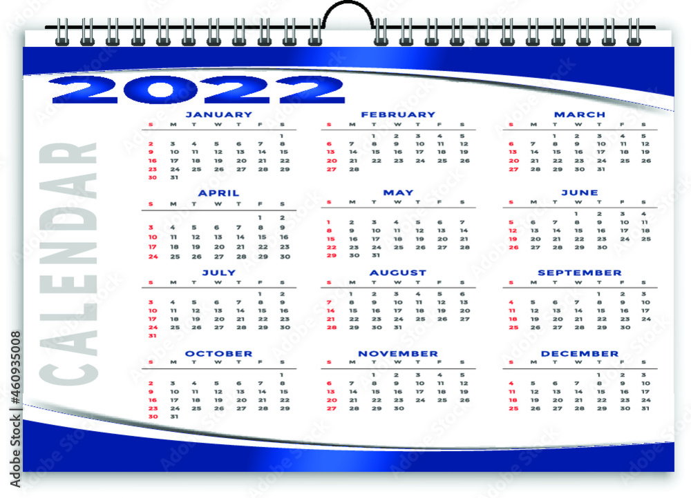 Geometric style professional 2022 calendar black yellow design template