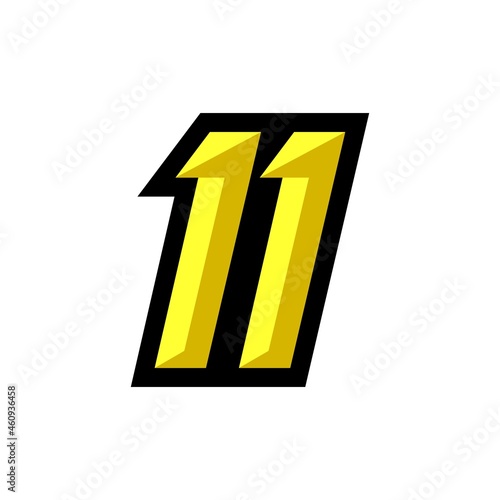Creative modern logo design racing number 11