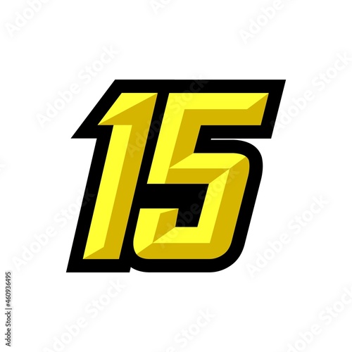 Creative modern logo design racing number 15