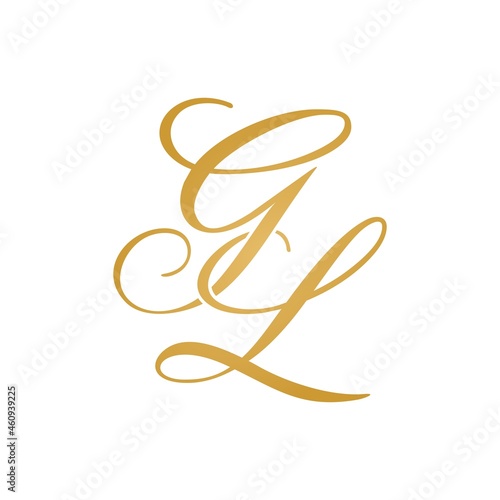 GL initial monogram logo