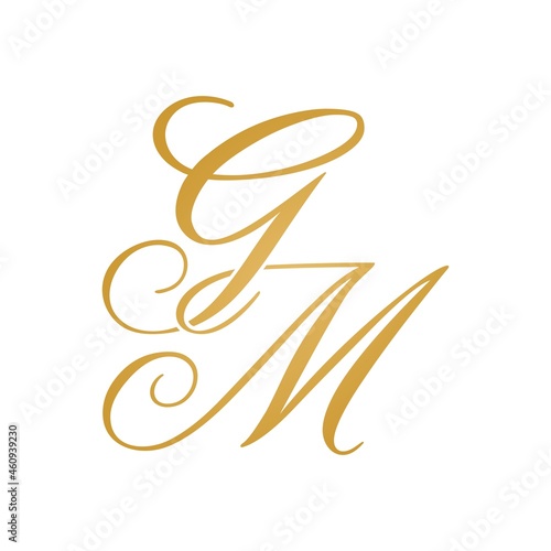 GM initial monogram logo