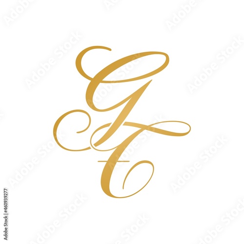 GT initial monogram logo