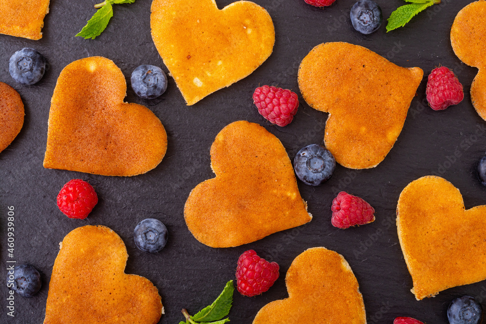 Obraz premium Mini pancakes . Delicious breakfast .