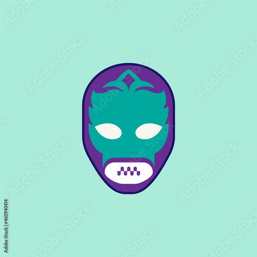 Lucha libre mask illustration.