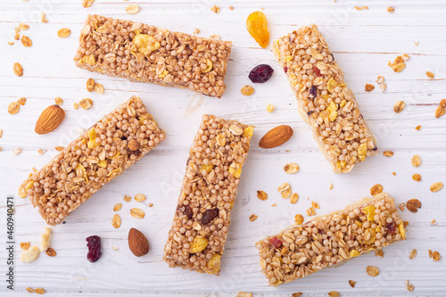 Healthy cereal bar from granola