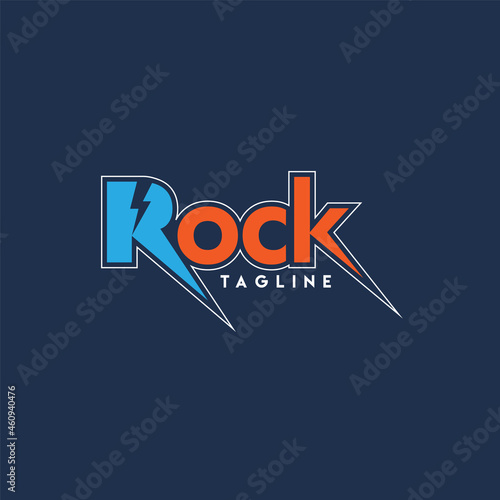 Rock. Logo template.