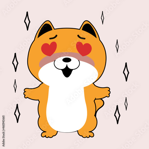 Cute dog drawing cartoon.