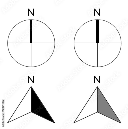 north compass icon photo